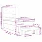 Preview: Boxspringbett mit Matratze & Bank Hellgrau 80x200 cm Stoff