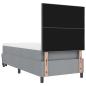 Preview: Boxspringbett mit Matratze & Bank Hellgrau 80x200 cm Stoff