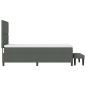 Preview: Boxspringbett mit Matratze und Bank Dunkelgrau 80x200 cm Stoff