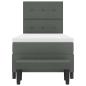 Preview: Boxspringbett mit Kopfteil Dunkelgrau 80 x 200 cm Stoff
