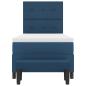 Preview: Boxspringbett mit Matratze & Bank Blau 80x200 cm Stoff