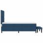 Preview: Boxspringbett mit Matratze & Bank Blau 80x200 cm Stoff
