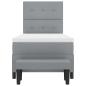 Preview: Boxspringbett mit Matratze & Bank Hellgrau 90x190 cm Stoff