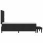 Preview: Boxspringbett mit Matratze & Bank Schwarz 90x190 cm Stoff