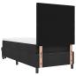 Preview: Boxspringbett mit Matratze & Bank Schwarz 90x190 cm Stoff