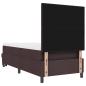 Preview: Boxspringbett mit Matratze & Bank Dunkelbraun 90x190 cm Stoff