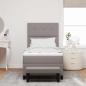 Preview: ARDEBO.de - Boxspringbett mit Matratze & Bank Taupe 90x190 cm Stoff