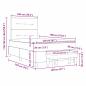 Preview: Boxspringbett mit Matratze & Bank Blau 120x190 cm Stoff