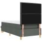 Preview: Boxspringbett mit Matratze & Bank Dunkelgrau 90x190 cm Stoff