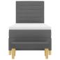 Preview: Boxspringbett mit Matratze & Bank Dunkelgrau 90x190 cm Stoff