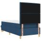 Preview: Bettgestell mit Matratze Set aus 2 Blau Stoff 90 x 190 cm