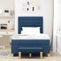 Preview: Boxspringbett mit Matratze & Bank Blau 120x190 cm Stoff