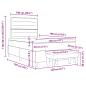 Preview: Boxspringbett mit Matratze & Bank Blau 120x190 cm Stoff