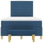 Preview: Boxspringbett mit Matratze & Bank Blau 120x190 cm Stoff