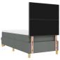 Preview: Boxspringbett mit Matratze & Bank Dunkelgrau 80x200 cm Stoff