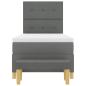 Preview: Boxspringbett mit Matratze & Bank Dunkelgrau 80x200 cm Stoff