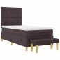 Preview: Boxspringbett mit Matratze & Bank Dunkelbraun 80x200 cm Stoff