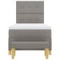 Preview: Boxspring-Bett mit Matratze & Bank Taupe 80x200 cm Stoff