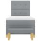 Preview: Boxspringbett mit Matratze & Bank Hellgrau 90x190 cm Stoff