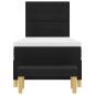 Preview: Boxspringbett mit Matratze & Bank Schwarz 90x190 cm Stoff