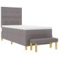 Preview: Boxspringbett mit Matratze & Bank Taupe 90x190 cm Stoff