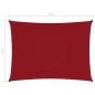 Preview: Sonnensegel Oxford-Gewebe Rechteckig 2x4 m Rot