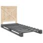 Preview: Massivholzbett mit Kopfteil Grau 90x200 cm Kiefer