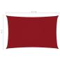 Preview: Sonnensegel Oxford-Gewebe Rechteckig 2x4,5 m Rot