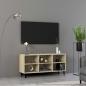 Preview: ARDEBO.de - TV-Schrank mit Metallbeinen Sonoma-Eiche 103,5x30x50 cm