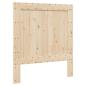 Preview: Massivholzbett mit Kopfteil Grau 90x200 cm Kiefer