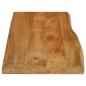 Preview: Tischplatte mit Baumkante 80x40x2,5 cm Massivholz Mango