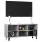 Preview: TV-Schrank mit Metallbeinen Betongrau 103,5x30x50 cm