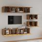 Preview: 6-tlg. TV-Schrank-Set Räuchereiche Holzwerkstoff