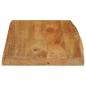 Preview: Tischplatte mit Baumkante 50x40x2,5 cm Massivholz Mango