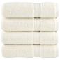 Preview: ARDEBO.de - Premium-Duschtücher SOLUND 4 Stk. Cremeweiß 70x140 cm 600 g/m²