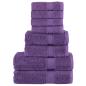Preview: ARDEBO.de - 8 tlg. Premium-Handtuch-Set SOLUND Lila 600 g/m²