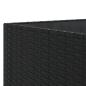 Preview: 7-tlg. Garten-Lounge-Set mit Kissen Schwarz Poly Rattan