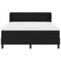 Preview: Boxspring-Bett mit Matratze Schwarz 140x190 cm Stoff