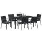 Preview: Set aus 4 Schwarz PE-Rattan 56.5x57x83 cm Langlebig