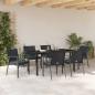 Preview: Set aus 4 Schwarz PE-Rattan 56.5x57x83 cm Langlebig