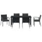 Preview: Set aus 4 Schwarz PE-Rattan 56.5x57x83 cm Langlebig