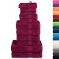 Preview: 12 tlg. Premium-Handtuch-Set SOLUND Bordeaux 600 g/m²