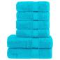 Preview: ARDEBO.de - 6 tlg. Premium-Handtuch-Set SOLUND Türkis 600 g/m²