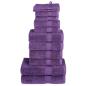 Preview: ARDEBO.de - 12 tlg. Premium-Handtuch-Set SOLUND Lila 600 g/m²