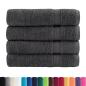 Preview: Premium-Duschtücher SOLUND 4 Stk. Anthrazit 70x140 cm 600 g/m²