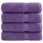Preview: ARDEBO.de - Premium-Duschtücher SOLUND 4 Stk. Lila 70x140 cm 600 g/m²