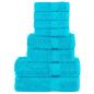 Preview: ARDEBO.de - 8 tlg. Premium-Handtuch-Set SOLUND Türkis 600 g/m²