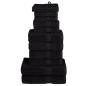 Preview: ARDEBO.de - 12 tlg. Premium-Handtuch-Set SOLUND Schwarz 600 g/m²
