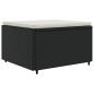 Preview: 4-tlg. Garten-Lounge-Set mit Kissen Schwarz Poly Rattan