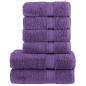 Preview: ARDEBO.de - 6 tlg. Premium-Handtuch-Set SOLUND Lila 600 g/m²